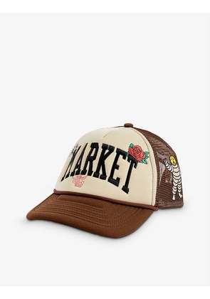 Varsity woven trucker cap