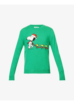 Snoopy Christmas wool and cashmere-blend jumper