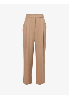 Lucas straight-leg mid-rise woven trousers