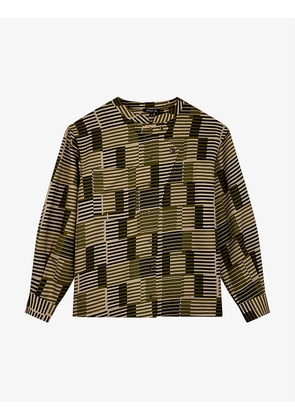 Philo graphic-print wool and silk blend shirt