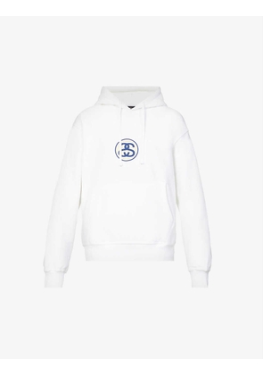 Logo-print relaxed-fit cotton hoody