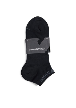 Emporio Armani Logo Trainer Socks (Pack of 3)