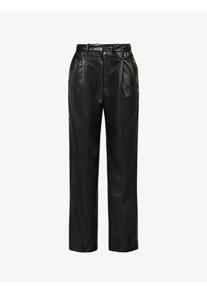 Pernille high-rise faux leather trousers