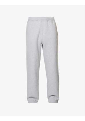 Stock logo-embroidered tapered-leg cotton jogging bottoms