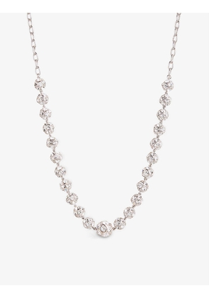 Razzle Dazzle crystal-pave silver-plated necklace