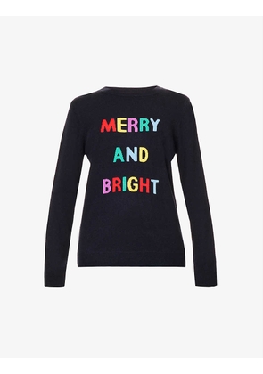 Merry & Bright wool and cashmere-blend jumper