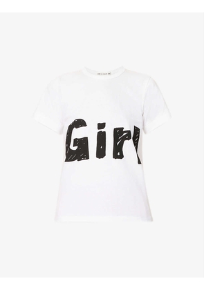Girl round-neck cotton-jersey T-shirt