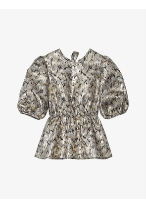 Wilder metallic woven blouse