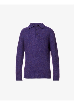 Ghost spread-collar knitted polo jumper