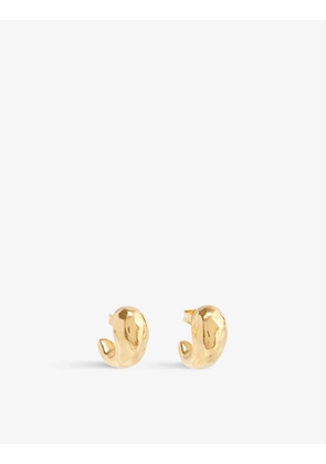 The Raindrop 24ct yellow-gold plated bronze earrings
