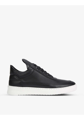 Low Top Ripple leather low-top trainers