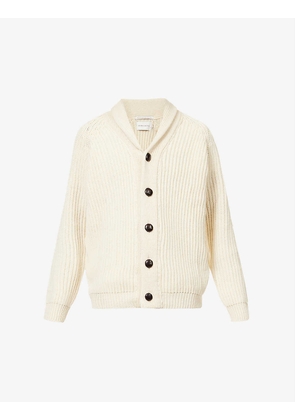 Wilkinson brand-tab wool-knitted cardigan