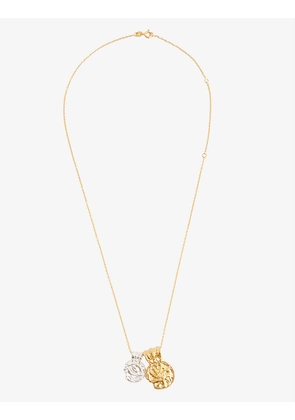 The Illuminated Horizon 24ct yellow gold-plated bronze and recycled sterling-silver pendant necklace