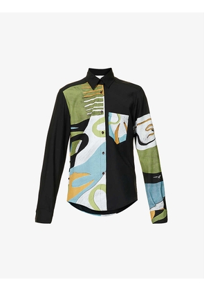 Our Tools graphic-embellished virgin wool shirt