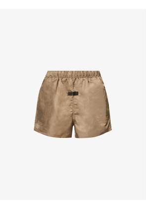 ESSENTIALS brand-tab regular-fit shell shorts