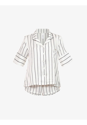 Alma striped stretch-woven pyjama set