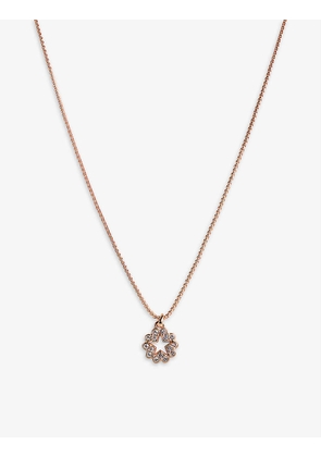 Hayzzel brass and crystal pendant necklace