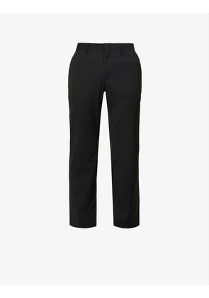 Regular-fit straight-leg recycled-polyester blend trousers