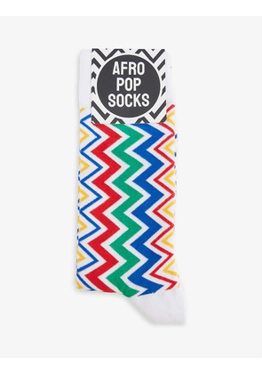 Ziggy geometric-print stretch-cotton blend socks