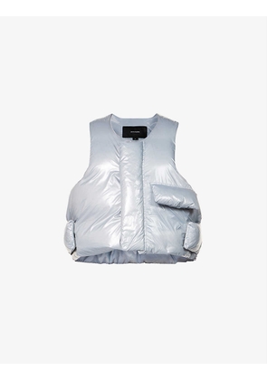 Boxy-fit padded shell-down gilet