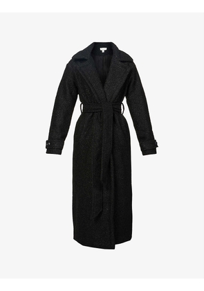 Grayson boucle belted woven coat