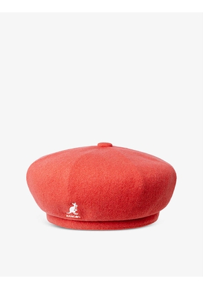 Jax logo-embroidered wool-blend beret