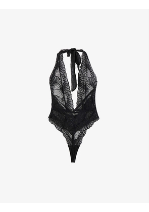 Elodie plunging V-neck lace body