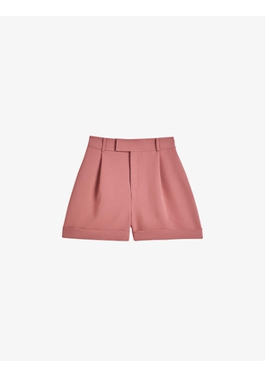 Kelsyas pleated woven shorts