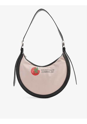 Eclips recycled cotton and leather shoulder bag