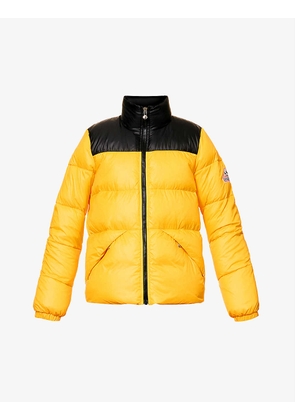 Radiant brand-appliqué padded shell-down jacket