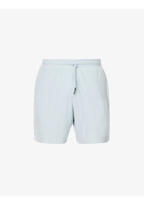 Augusto terry-textured mid-rise cotton-blend shorts