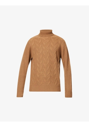 Samir cable-knit wool-blend rollneck jumper