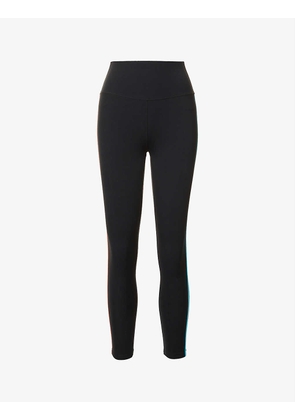 Amber Airweight contrast-seam high-rise stretch-woven leggings