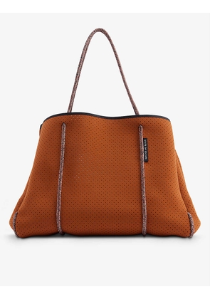 Escape perforated woven tote bag