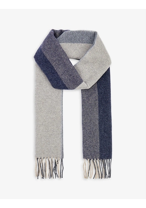 Brook two-tone cashmere-merino-blend scarf