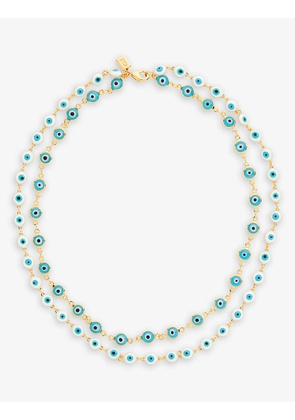 Nazar Evil Eye 18ct yellow gold-plated brass necklace
