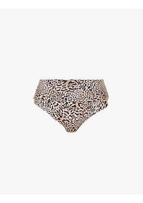Animale leopard-print high-rise bikini bottoms