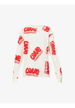 Love Carefully graphic-print cotton-jersey sweatshirt