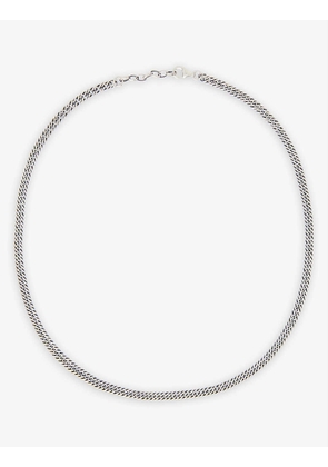 Double link sterling-silver chain necklace