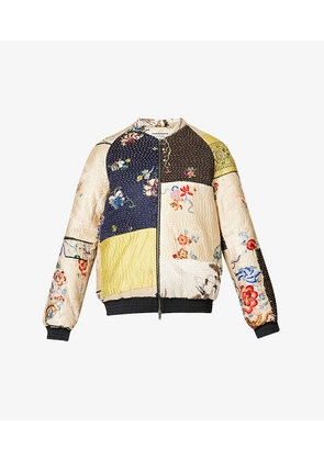 Otto floral-patterned silk bomber jacket
