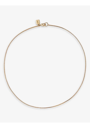 Box chain 18ct yellow gold-plated brass necklace