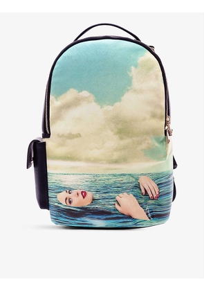 Seletti wears Toiletpaper Seagirl graphic-print faux-leather backpack