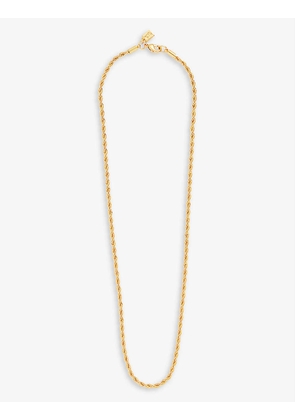 Rope chain 18ct yellow gold-plated brass necklace