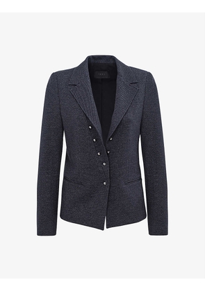 Double-breasted stretch-woven jacket