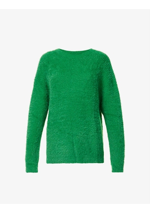 Relaxed-fit dropped-shoulder knitted jumper