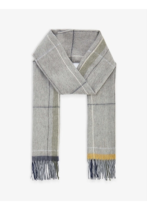 Vale tartan lambswool and cashmere-blend scarf
