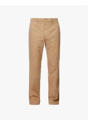 Aros regular-fit straight-leg stretch-organic cotton trousers