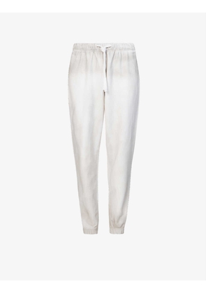 Dirt-stained cotton-jersey jogging bottoms