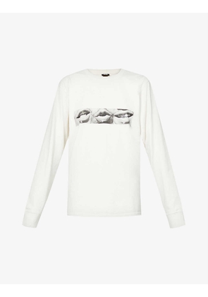 Graphic-print long-sleeved cotton-jersey T-shirt