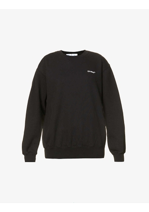 Diag brand-print cotton sweatshirt